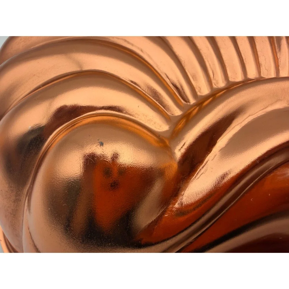 Vintage Wear-Ever Copper Aluminum Scalloped Seashell Jello Cake Mold 6 Cup 2980